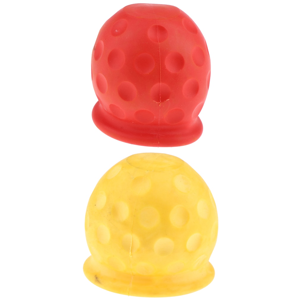 2 Color TowBall bar Cap Cover Towing Car Caravan Trailer Towball Yellow&Red