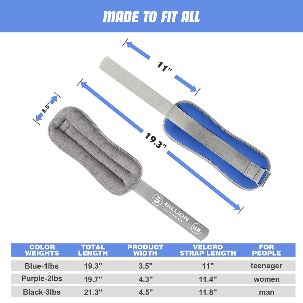 5BILLION Wrist Hand Arm Leg Ankle Weights with Reflective logo for Men Women Fitness Exercise Physical Therapy Walking