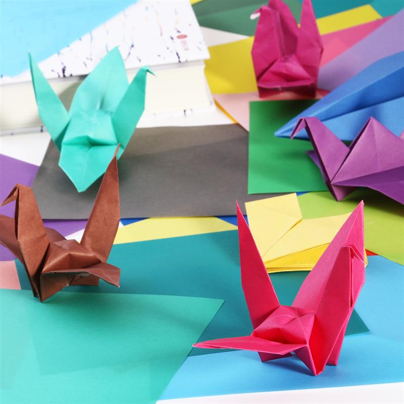 50 ark levende farger sammenleggbart papir ensidig origami papir firkantet ark til kunst og håndverk prosjekter farge origami til låve