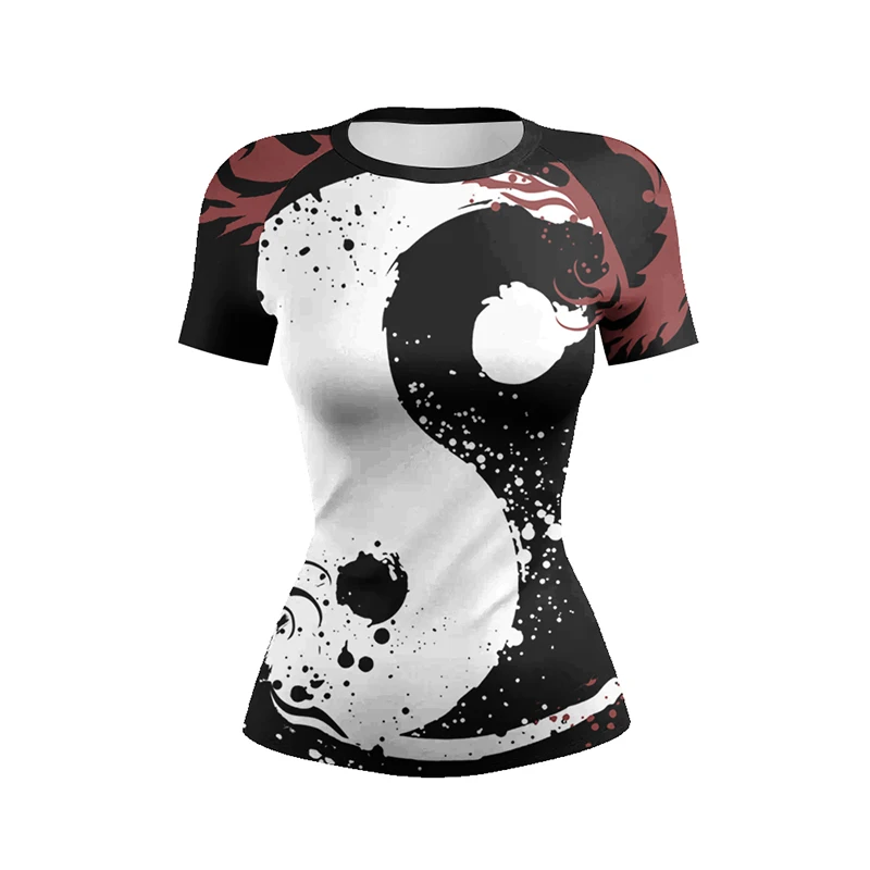 Camiseta de compresión Rashguard para mujer, anime de película, gimnasio, culturismo, yoga, delgada, serrée, Y-dehors, boxe, MMA