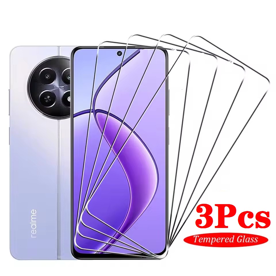 3 Stück HD voll Startseite gehärtetes Glas für Realme 10 11 9 Profi Plus 12 8 9i 8i Displayschutzfolie