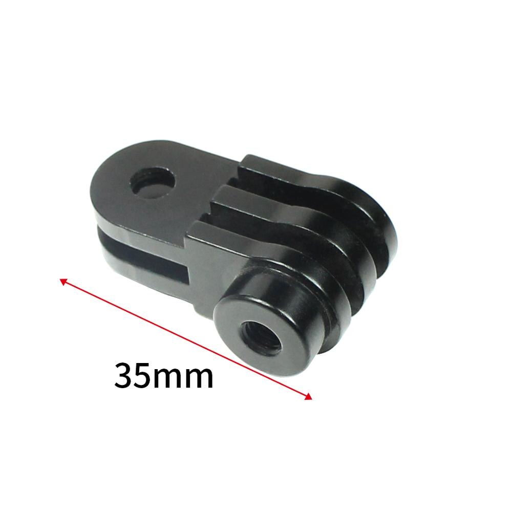 Adaptador de montaje de brazo pivotante ajustable de aluminio CNC para GoPro Hero 8, 7, 6, 5, 4, DJI, OSMO Action, SJCAM, YI, Eken: Black Short adapter