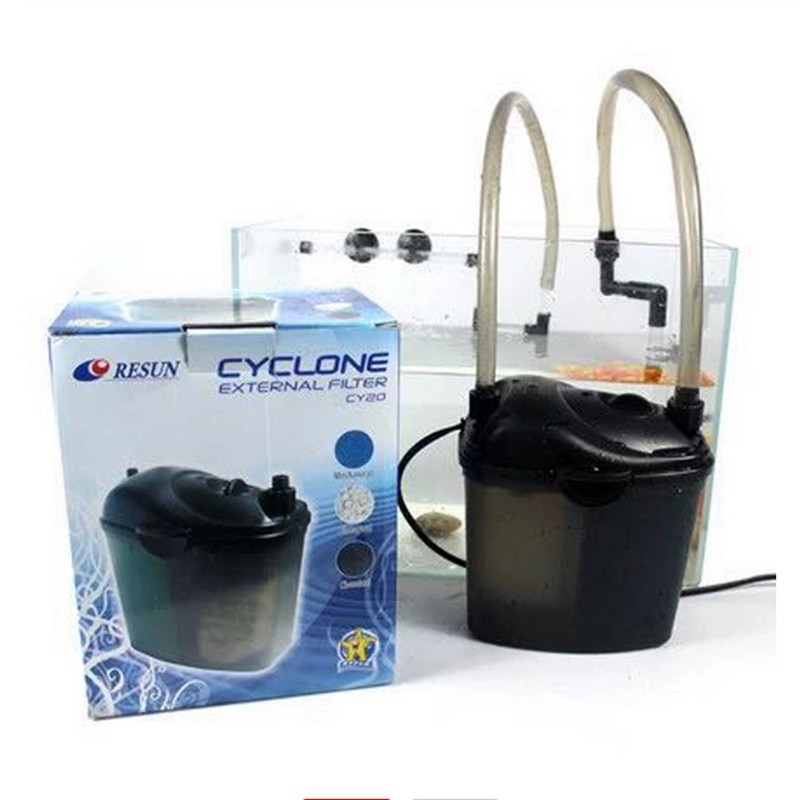 RESUN CY-20/CY20 3w Filtro externo cubo acuario tarro acuario filtro silencioso 150L/H bote de filtro de tanque de Coral