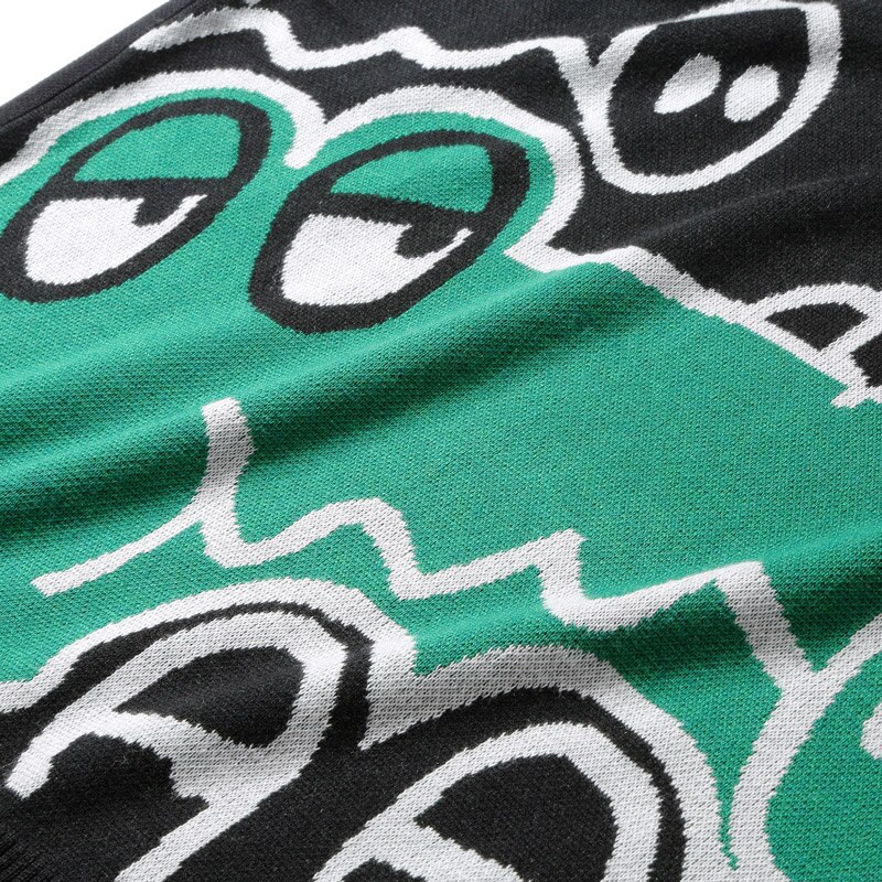 Bomuld herre sweater sort rullekrave sweater herre tegneserie krokodille pull homme strikket pullover tøj langærmede frakker