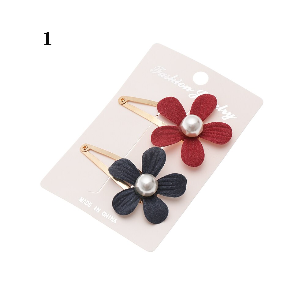 2 stuks kindermeisjes parelbloem haarspeld meisjes kinderhaarspeld accessoires haarspeld haarspeld hoofdtooi hoofddeksels voor kinderen: 1
