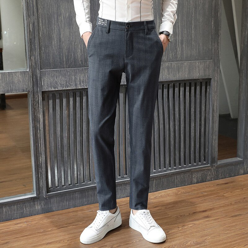 Business Dress Pants Men Solid Color Office Social... – Grandado