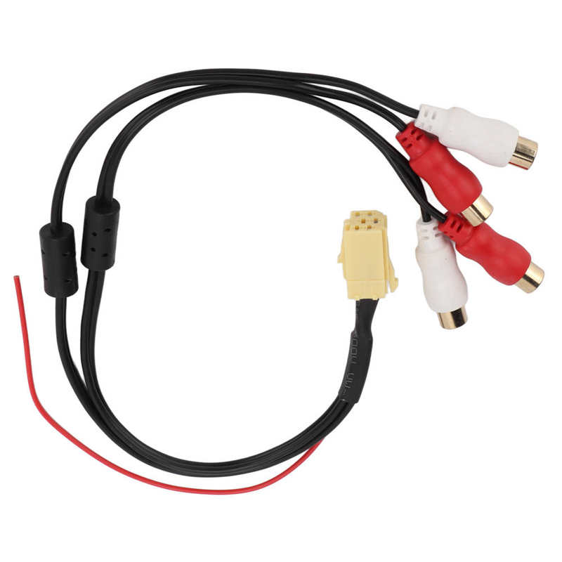 RCA Line 6 Pin Out Audio Cable for Vehicle Replacement for Grundig