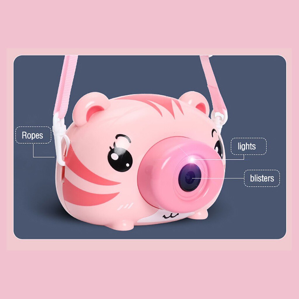 Figura del maiale ins rosso netto macchina della bolla Macchina Fotografica Macchina Della Bolla per Bambini Macchina Fotografica Automatica della Macchina Della Bolla (ad esclusione della batteria)