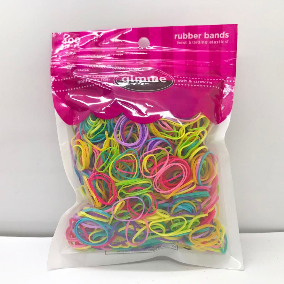 400 Pcs/lot hair elastic bands colorful/black TPR material one-off rubber bands for women girls braid headwear: Lavender