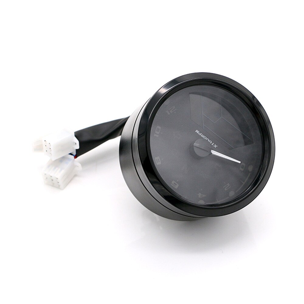 12000RPM kmh/mph Motorcycle Universal LCD Signal Speedometer Tachometer Odometer Gauge Gear indicator Cruiser Chopper Cafe Racer