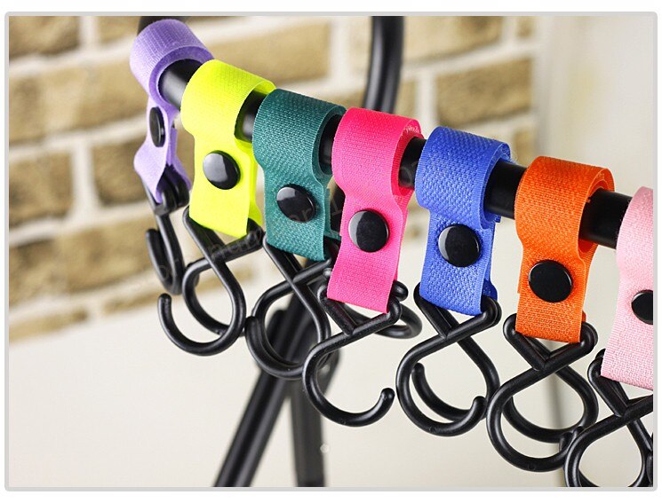 4Pcs/lot Baby Stroller Hook Clips Pushchair strong 2 Hooks Strap hanger baby stroller accessories baby carriage