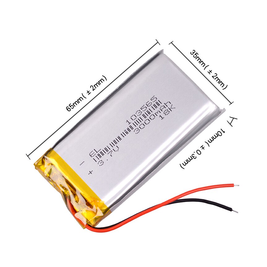 103565 3.7v 3000mAh li-ion Lipo cells Lithium Li-Po Polymer Rechargeable Battery interphone Mobile devices Bluetooth speaker