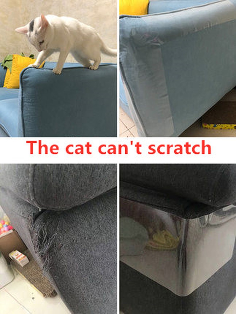 2 st transparent tjock lapp kattskydd skydd möbler bäddsoffa dörrskydd katt träd