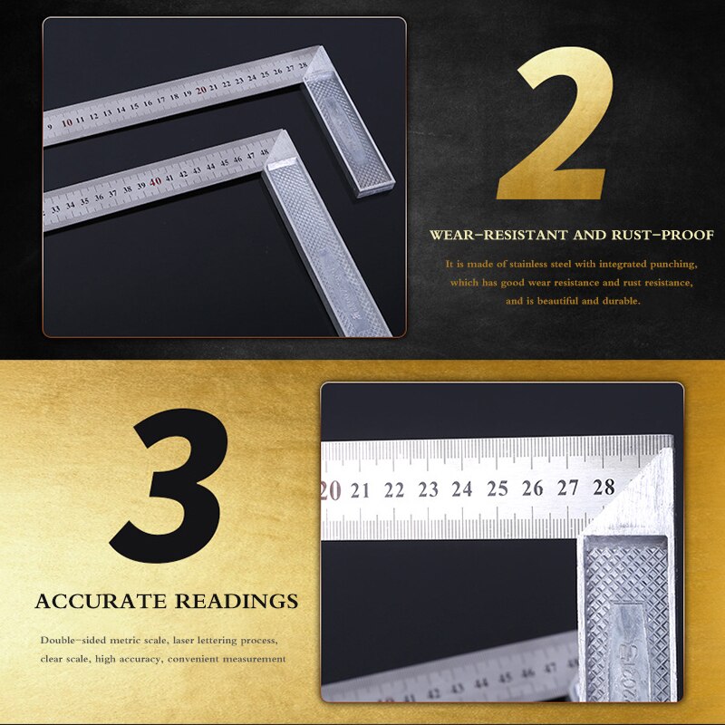 300mm Combination Square Angle Ruler Adjustable Steel Protractor Right Angle Ruler Carpenter Measuring Tools DIY