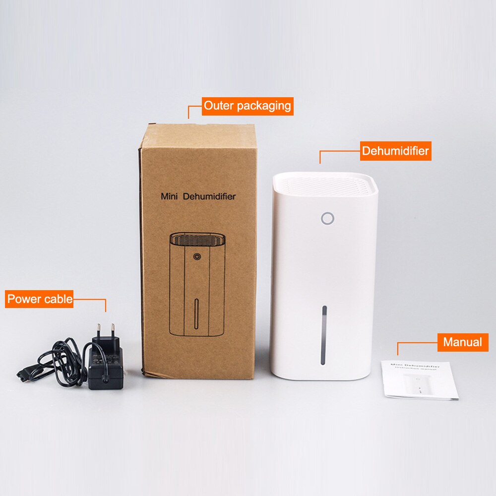 850ml casa mini semicondutor desumidificador umidade absorvente guarda-roupa purificador de ar máquina economia de energia para o banheiro