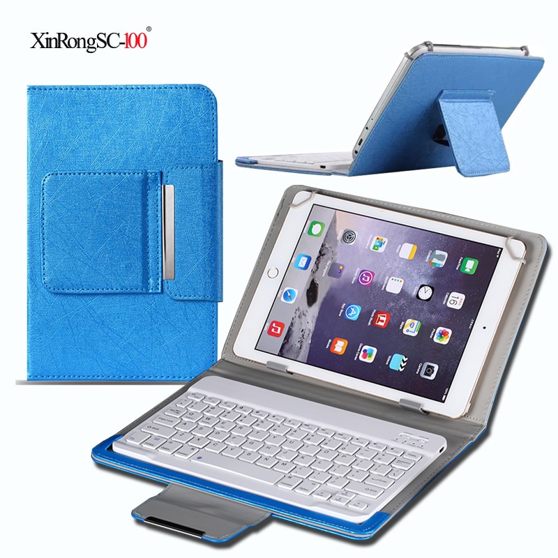 Til huawei mediapad  t3 10 ags -w09 ags -l09 honor play pad 9.6 tommer tablet aftagelig trådløst bluetooth tastatur pu cover cover