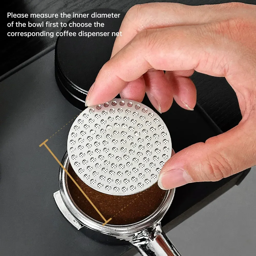 51/53/58mm Metal Double Coffee Filter Reusable Fine Mesh Heat Resistant Coffee Puck Screen Espresso Accessories