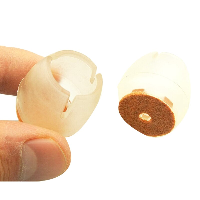 Transparante ronde siliconen meubel tafel stoel poot doppen vloerbeschermers doppen, met vilt pads, geschikt voor 0.67-0.83 in,60 stuks
