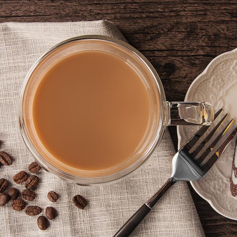 1Pcs Double Coffee Mugs With the Handle Mugs Drinking Insulation Double Wall Glass Tea Cup Drinkware Milk