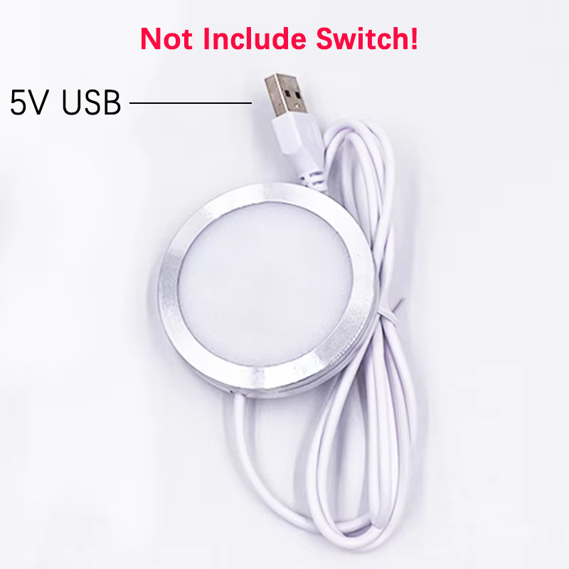 USB 5v LED Dimmable Downlight mince montage en Surface projecteur 3W Spot lampe d'armoire DC12v vers le bas lumières voiture intérieur rondelle veilleuses: changeant / 4W / Couleur carrosserie