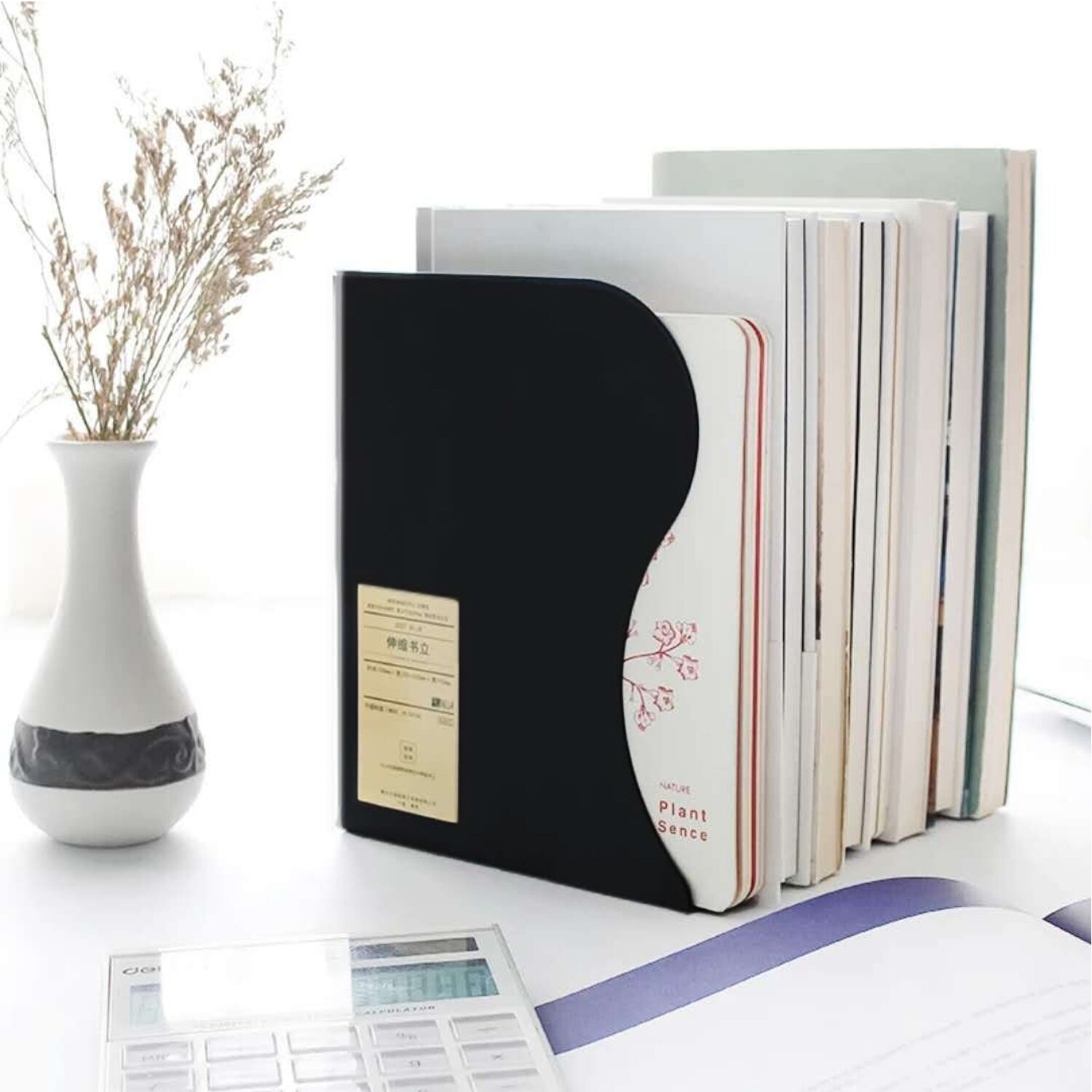 1 Pair Book Ends, Metal Bookends, Book Ends For Sh... - Grandado - View #3