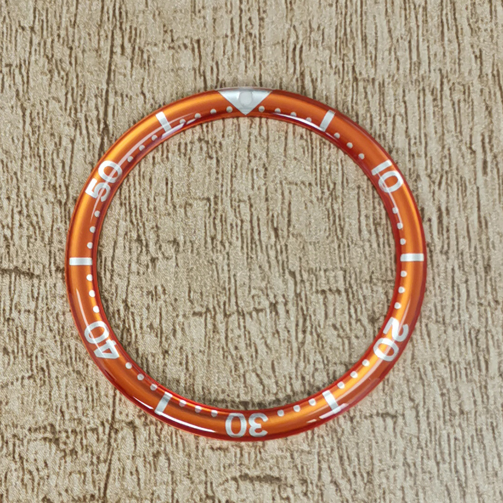 Bisel de reloj curvo de borde redondo de 39mm, anillo de aluminio a juego, accesorios de reloj modificados, insertos de relojes, piezas de reloj: Azul