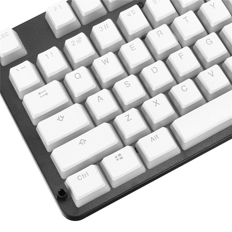 PBT Keycap Set 108 Keys OEM White Pudding Keycap Translucent Keycaps for Mechanical Gaming Keyboard for PC Laptop Computer