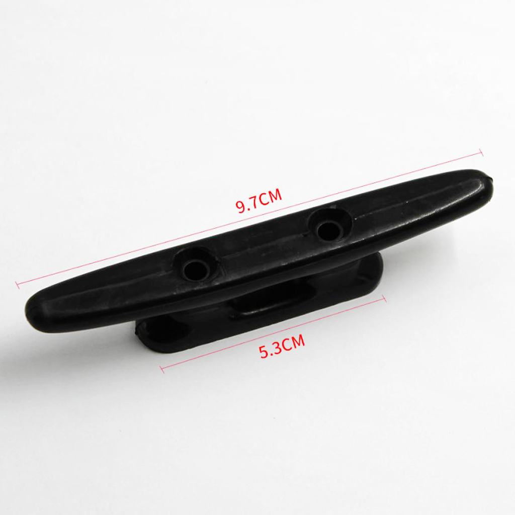 Boat Black High Impact Nylon Rope Cleat Dock Mooring Marine 4 Inch