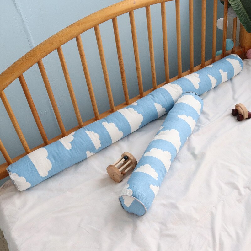 Katoenen Baby Slapen Lange Kussen Rond Kussen Wieg Nest Bumper Nachtkastje Protector Pasgeboren Baby Cot Versieren Bed Omtrek: 60x10cm  6