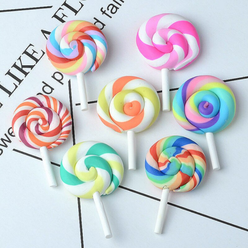 6 Pcs Dollhouse Re-Ment Miniatuur Snoep Kleuren Lollipop Pretend Voedsel Voor Blyth, Ob11, bjd 1/6 Pop Keuken Decor Speelgoed