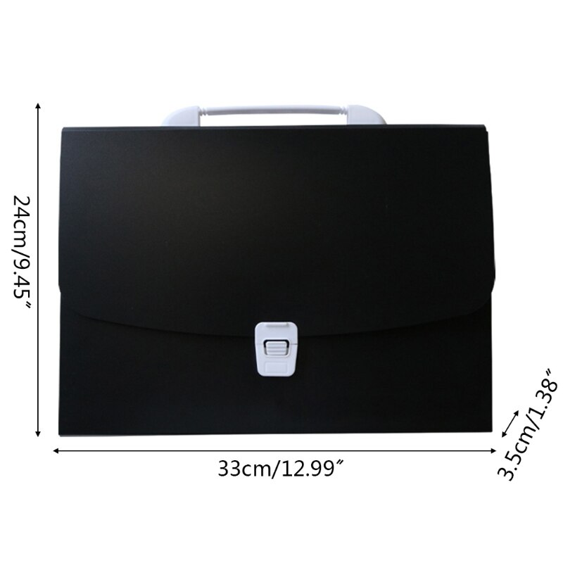 Mehrlagige, tragbare dokumentenmappe mit  a4 fächern, 13 , wasserdicht und mit 2 selbstklebenden registerkarten.