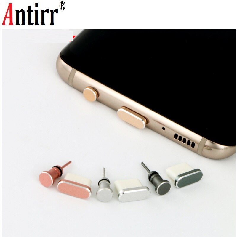 2 Stuks 1 Set Type C Anti Stof Plug Set Usb Type-C Poort En 3.5Mm Koptelefoon Jack plug Voor Samsung Galaxy S8 S9 Plus Huawei P10 P20