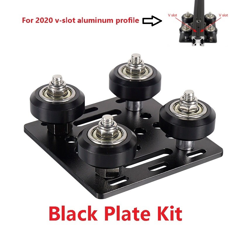 Mega 8Pc 3D Printer Polycarbonaat Katrol Wiel V-Slot Pom 625zz/Rs Lineaire Lagers Openbuild Voor Creality CR10 S5 Ender 5 3/3Pro: Black Gantry Kit