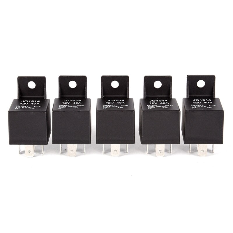 1pc 5 Pin 40A Waterproof Car Relay Long Life Automotive Relays Normally Open DC 12V/24V Relay for Head Light Air Conditioner