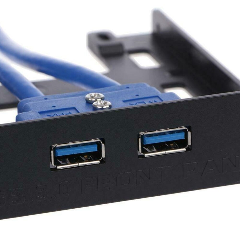 20 Pin Plug And Play Hub USB 3.0 Computer Home Adapter Connector Front Panel ABS Expansion 3.5 Inches Floppy Bay Dual Ports