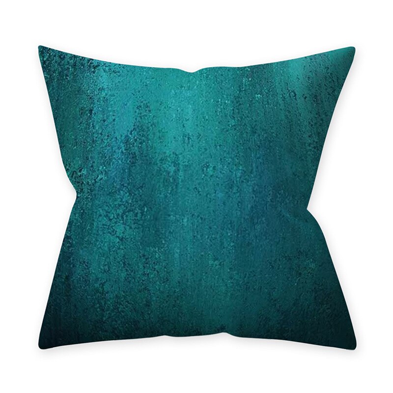 Housse de coussin bleu canard sarcelle 45*45 Cm | Couverture d'oreillers et de canapé, décoration de maison, décor de voiture, bleu canard sarcelle, peau de pêche: L