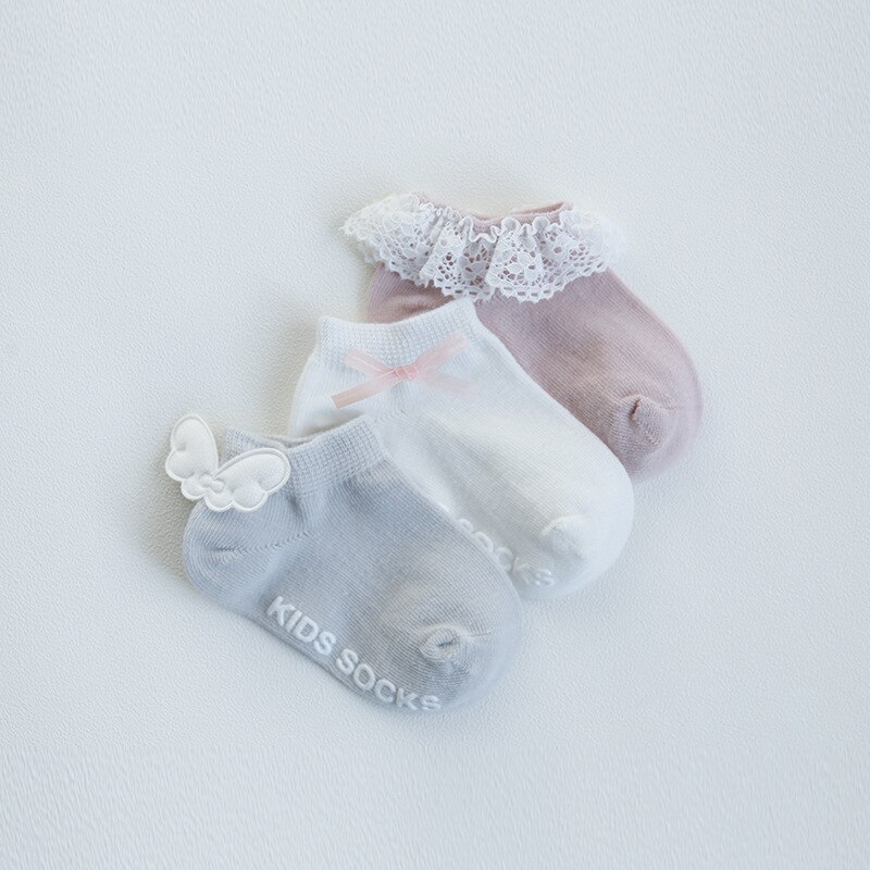 Kinderen Sokken Jongens Meisjes Katoen Mode Ademend Mesh Sokken 3 Pairs/Groep Lente Zomer Baby Sokken: D / 6m