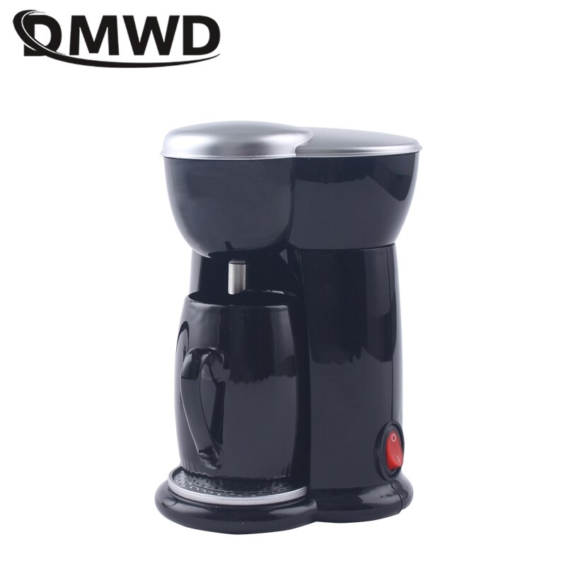 DMWD 140ML Mini American Coffee Machine Automatic Drip Coffee Maker Single Cup Coffee Maker for Home And Office 110/220V