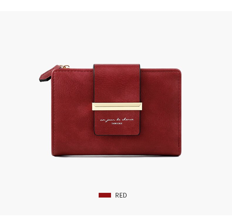 Women's Coin Purse in Vintage PU cardholders Small Wallet: Red