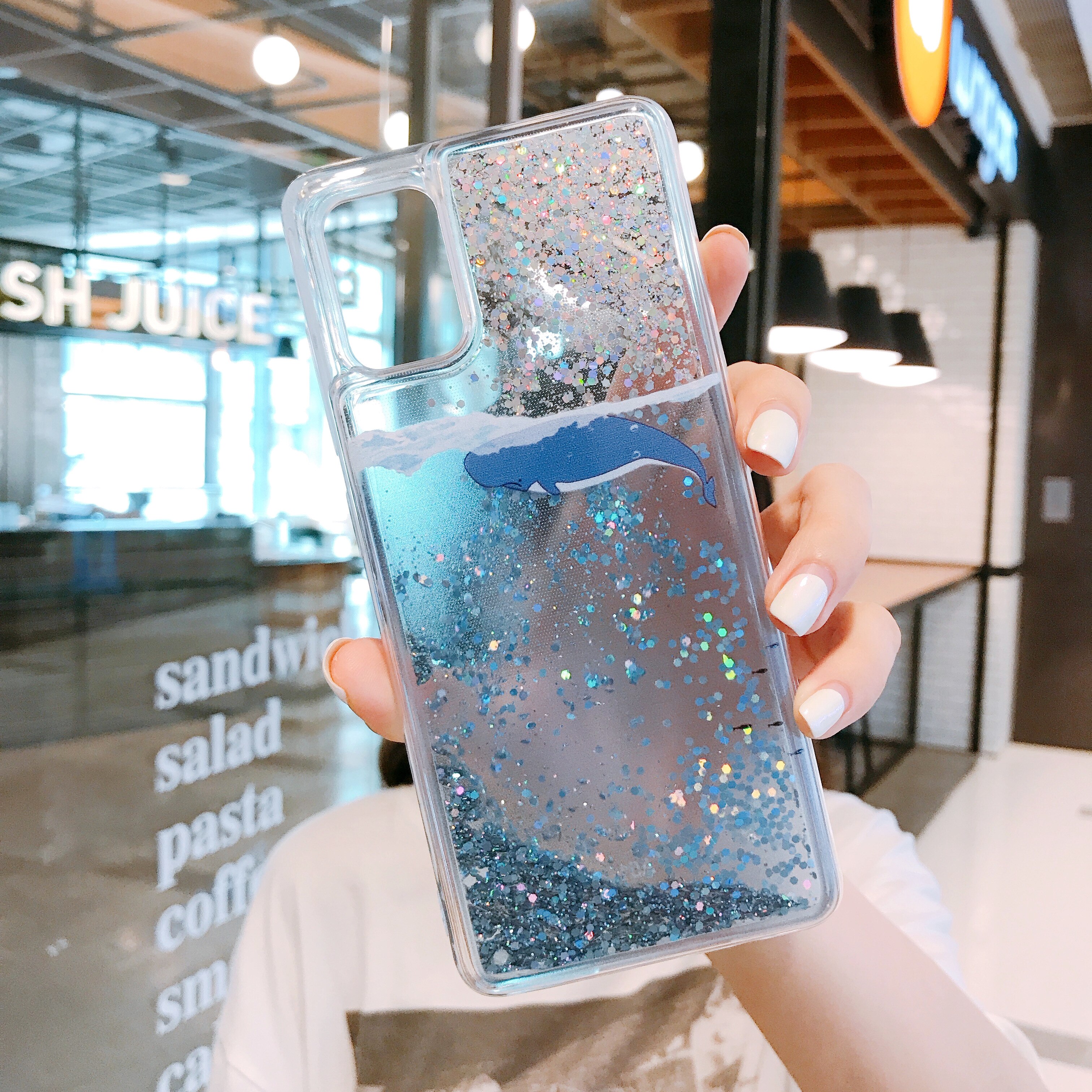 SE 11Pro Max Case Dynamic Liquid Quicksand Moving Star Glitter Dolphin Whale Phone Case for iPhone 6 6s 7 8 Plus X XR 11