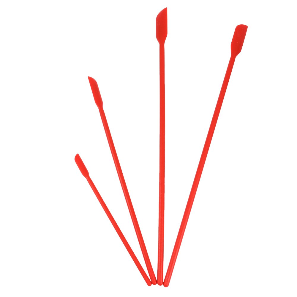 4Pcs Silicone Spatula Kitchen Scraper Last Spatula Kitchen Cooking Tool: Red