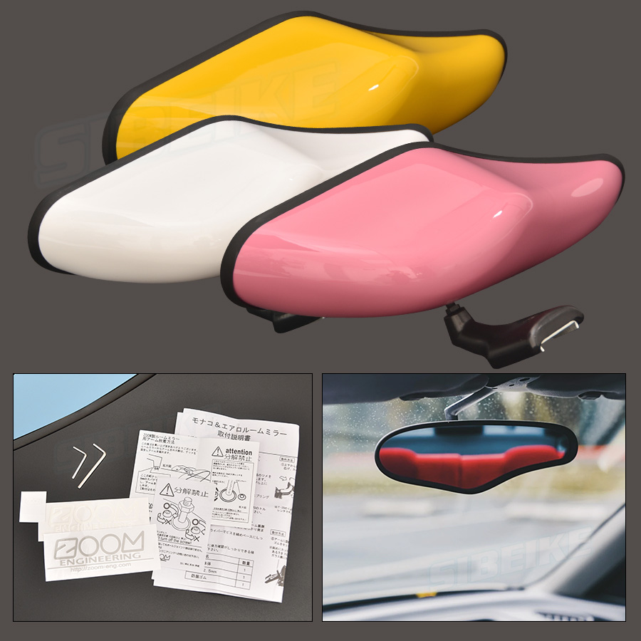 Zoom Engineering-Rétroviseur de voiture, rétroviseur intérieur multicolore, lentille bleue pour rétroviseur universel