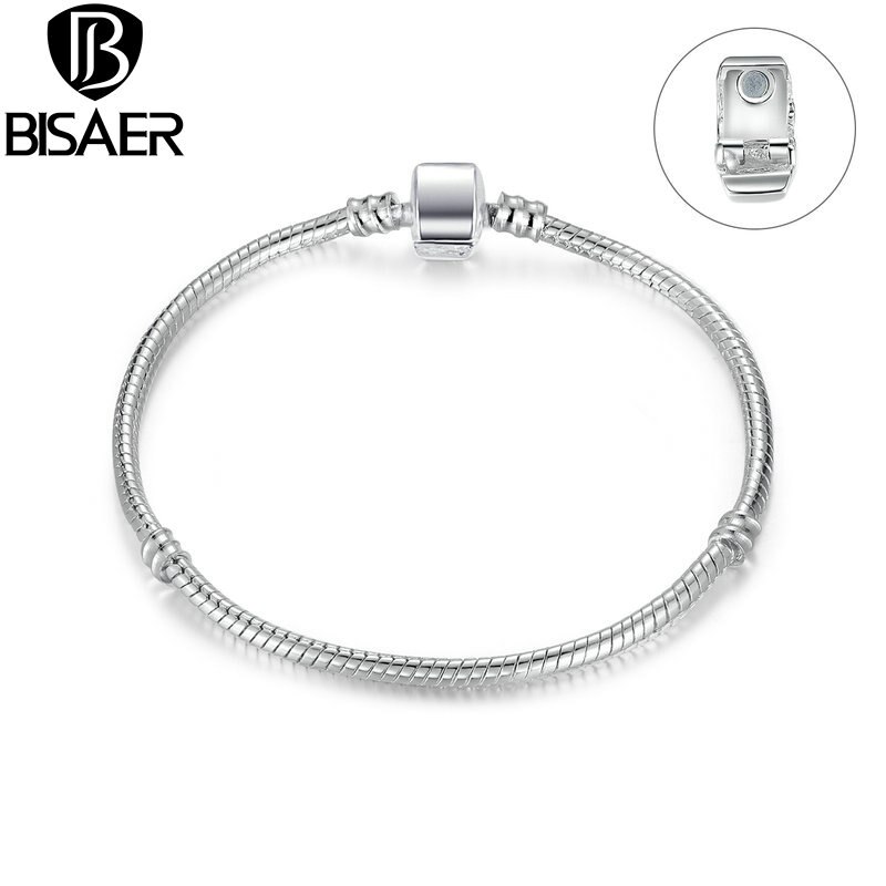 BISAER Commercio All'ingrosso di Colore Argento di Base di Alta Qualità Della Catena Del Serpente Catenaccio del Magnete Braccialetti Braccialetto WEU9010