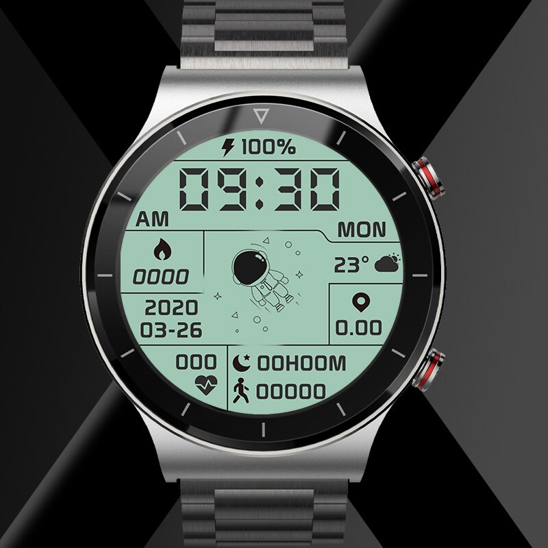Reloj Inteligente hombre Smartwatch Männer Bluetooth Anruf Android voll berühren Clever Uhr Mann Für Xiaomi Iphone Huawei GT 2 Profi: Silber- Stahl