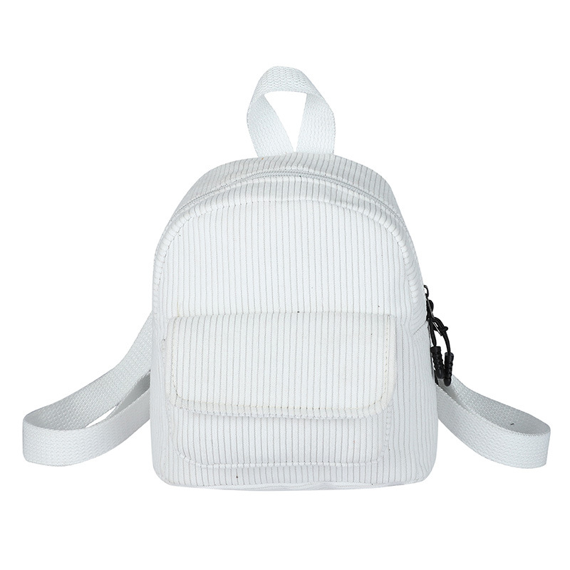 Retro ryggsäck damryggsäck liten väska student bröstväska stor handväska mammaväska tyg axelväska: Beige