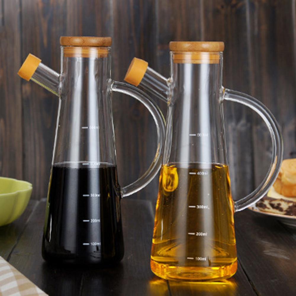 Ampolla in vetro da 500ml di olio di oliva borosilicato ad contralto contenuto di aceto