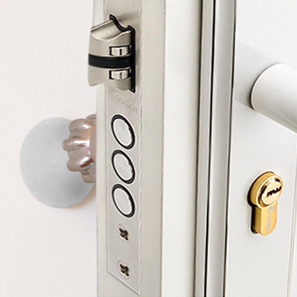Rubber Home Wall Protector Door Handle Bumper Guard Stopper Self Adhesive Rubber Round Home Back Door Crash Pad#40