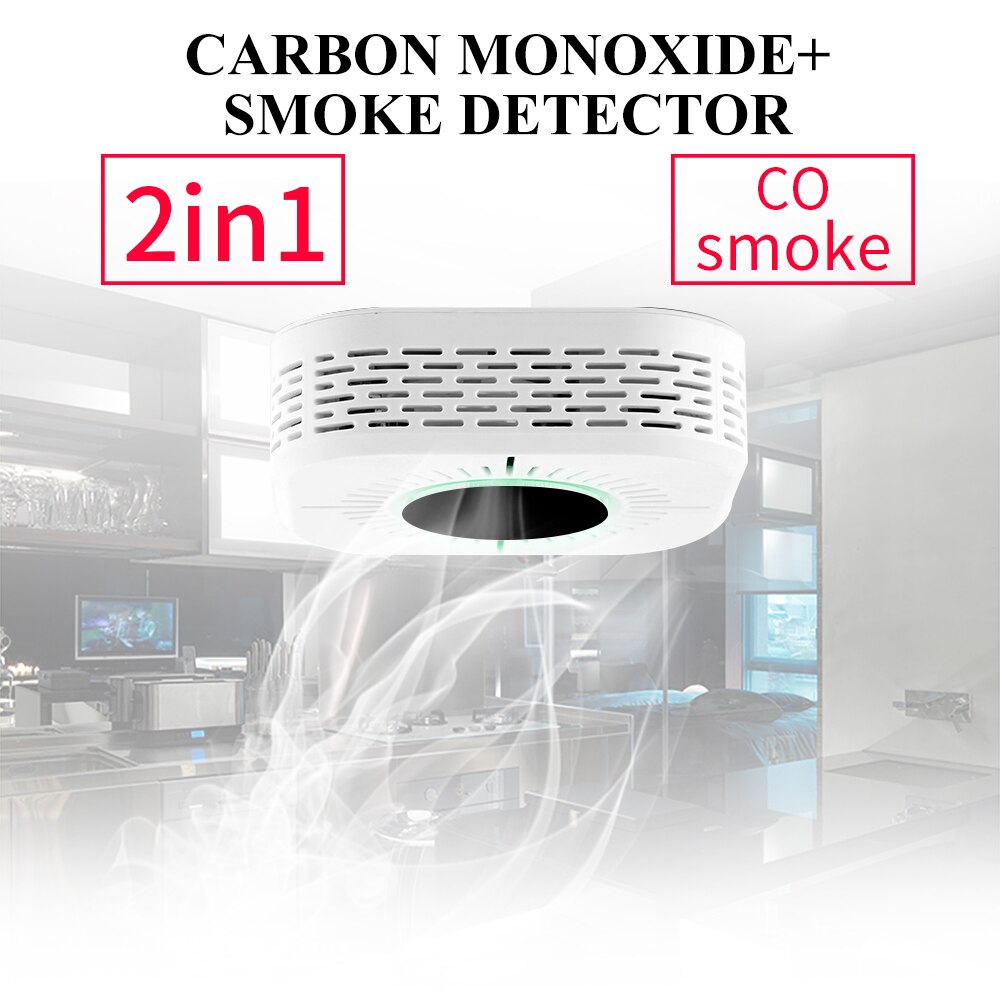 2 In 1 Co Koolmonoxide Sensoren &amp; Rookmelder Fire Alarm Sensor Co Carbon Vergiftiging Detector