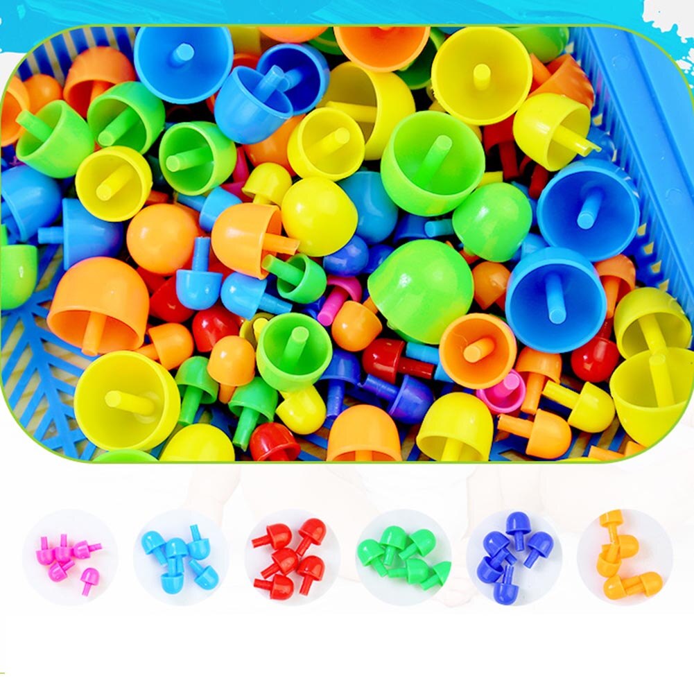 tablero de mosaico niños juguete educativo 296 Uds. Uñas de setas rompecabezas juguetes de aprendizaje TE889