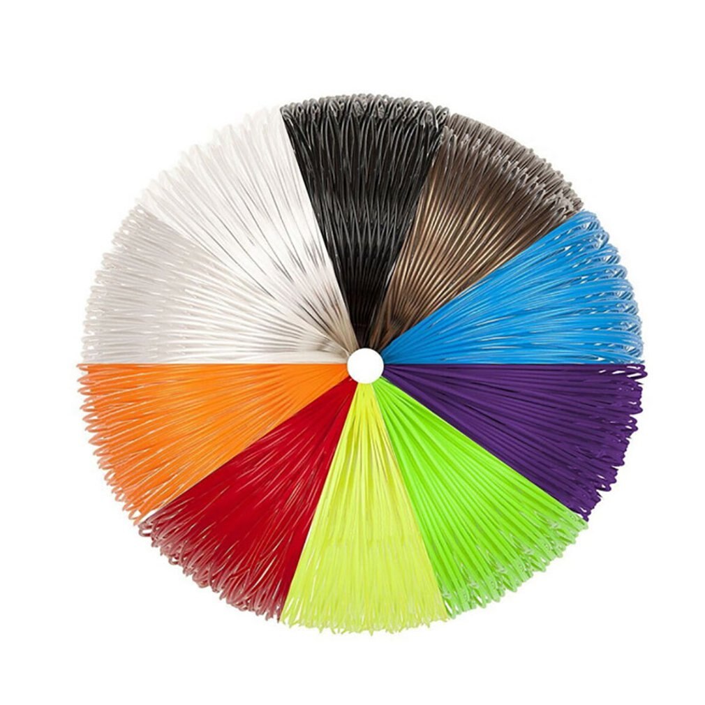 Premium 3D Printer Filament 1.75mm PLA ABS PETG TPU Wood MakerBot Durable Thermoplastic ABS 3D Printer Filament: 10 random colors 10m